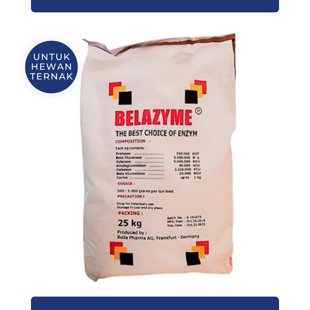 BELAZYME 1 KG - Suplemen enzim ternak - Enzim Unggas - Enzim Ayam - Enzim Bebek - seperti NATUZYME