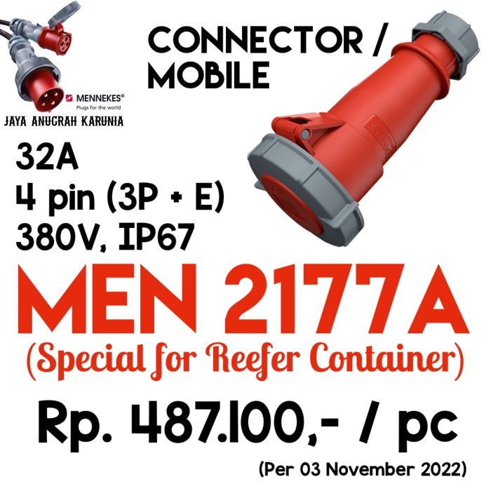 

[New]Promo Mennekes 2177A (CONNECTOR FOR REEFER CONTAINER)