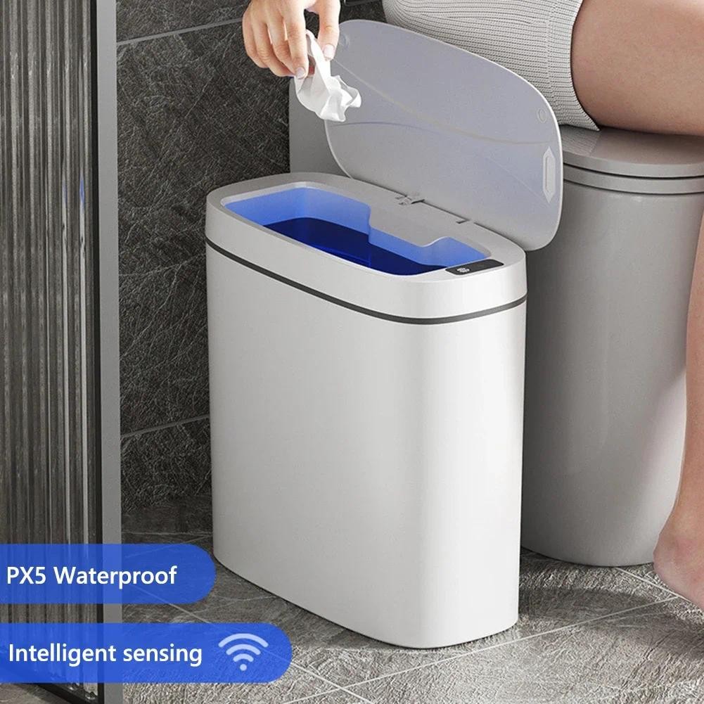 

Smart Trash Can Automatic Sensor Garbage Can 14L For Bathroom Kitchen Toilet Garbage Waterproof Trash Bin Garbage Tin Smart Home