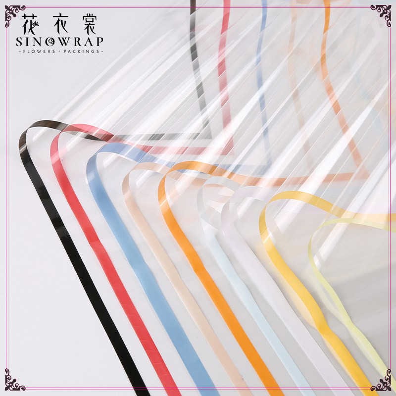 

(5 lembar) Kertas Buket Cellophane line translucent transparan