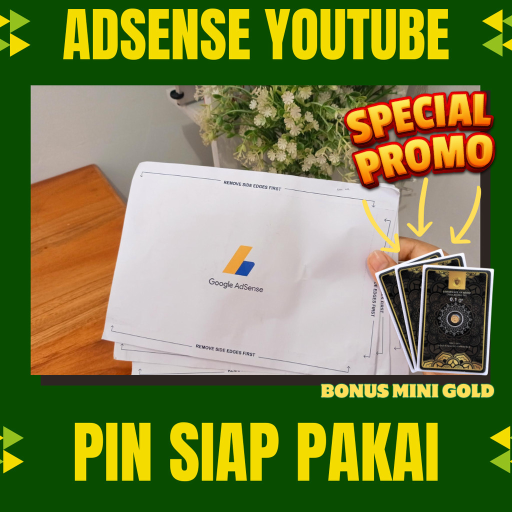 ADSENSE PIN YOUTUBE SIAP PAKAI TINGGAL GANTI REKENING