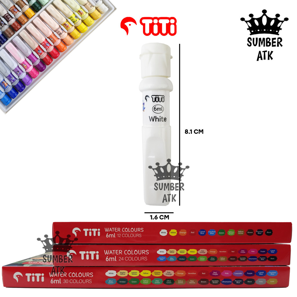 

Cat Air Water Color TITI WAC-6ML 12 , 24 , 30 WARNA Melukis Mewarnai Painting SF6