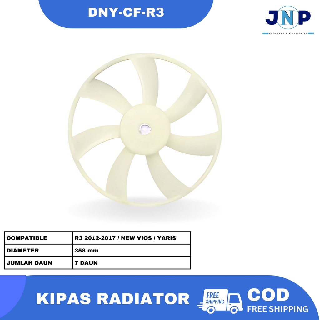 FAN BLADE / KIPAS RADIATOR MOBIL ERTIGA 2012-17 / NEW VIOS 2007-12 / YARIS 2007-12