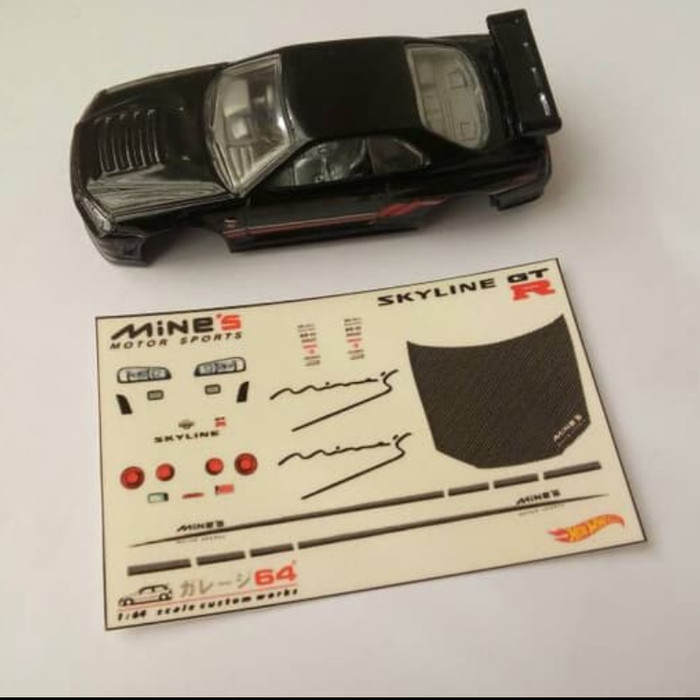 Decal Set Hotwheels Nissan Skyline R34 Mines Motorsports