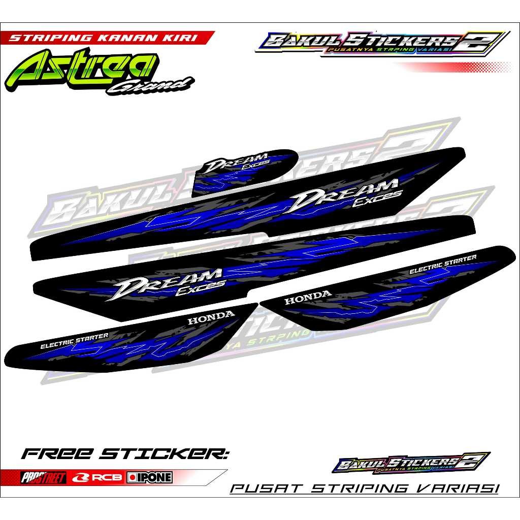 Striping Variasi Honda Astrea Grand / Sticker List Variasi Motor Honda Astrea Grand