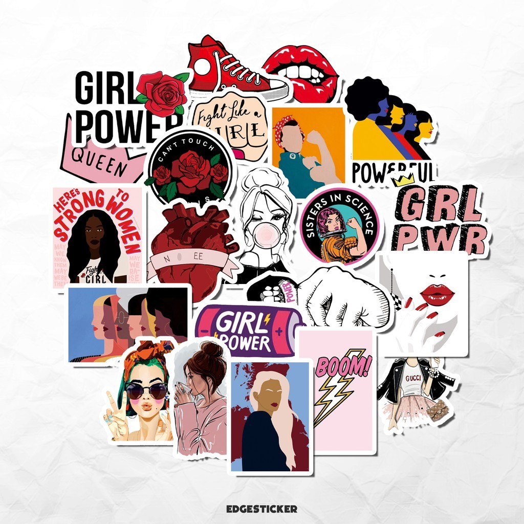 

Sticker Girl Power Stiker Tumblr Aesthetic Laptop Hp