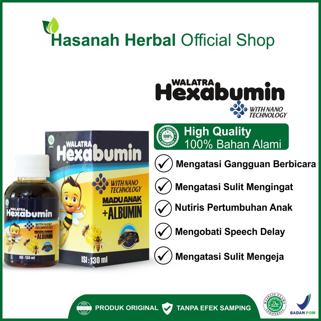 

Obat Speech Delay Gangguan Berbicara Sulit Mengeja Dan Mengingat Walatra Hexabumin Madu Anak Plus Albumin