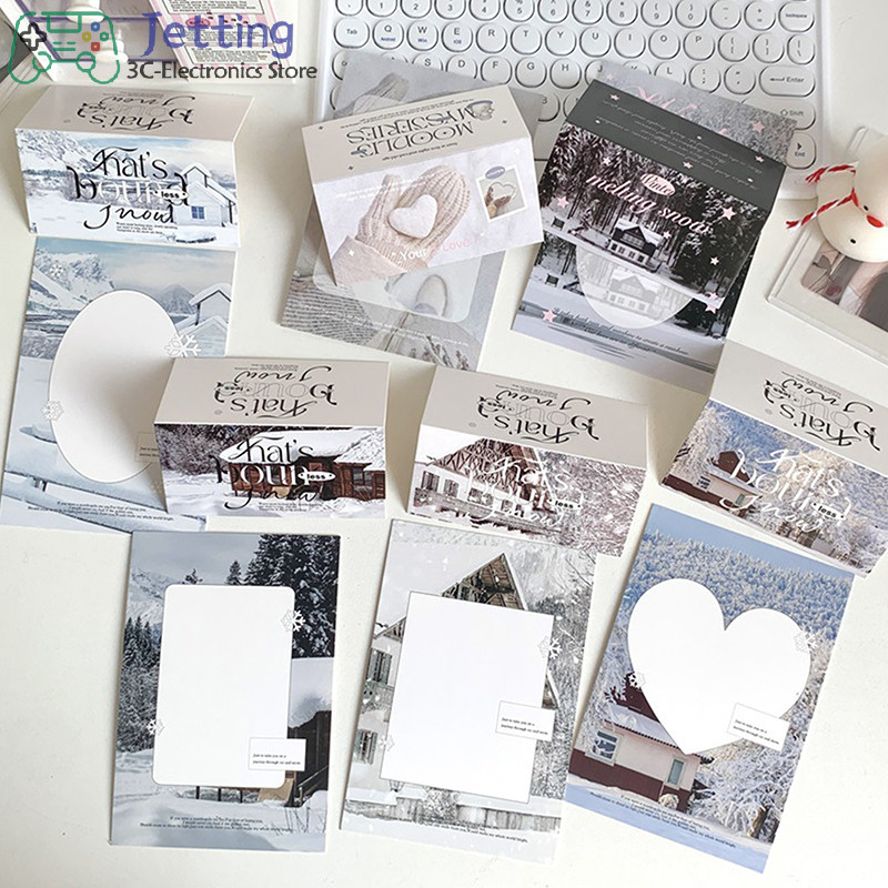 

10Set INS Paper Card Head Back Kpop Photocard Holder Packaging Material Gift DIY Idol Photo Small Card Decorative