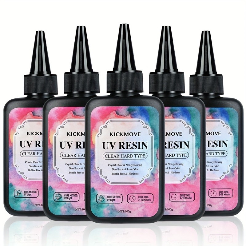 

500g UV Resin Clear, Hard, Upgraded Crystal Clear Epoxy Resin Up Premixed UV Cure Resin For Craft Jewelry Making