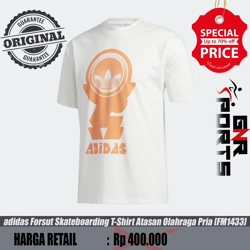 Kaos adidas Forsut Skateboarding T-Shirt Atasan Olahraga Pria [FM1433] Original 100%