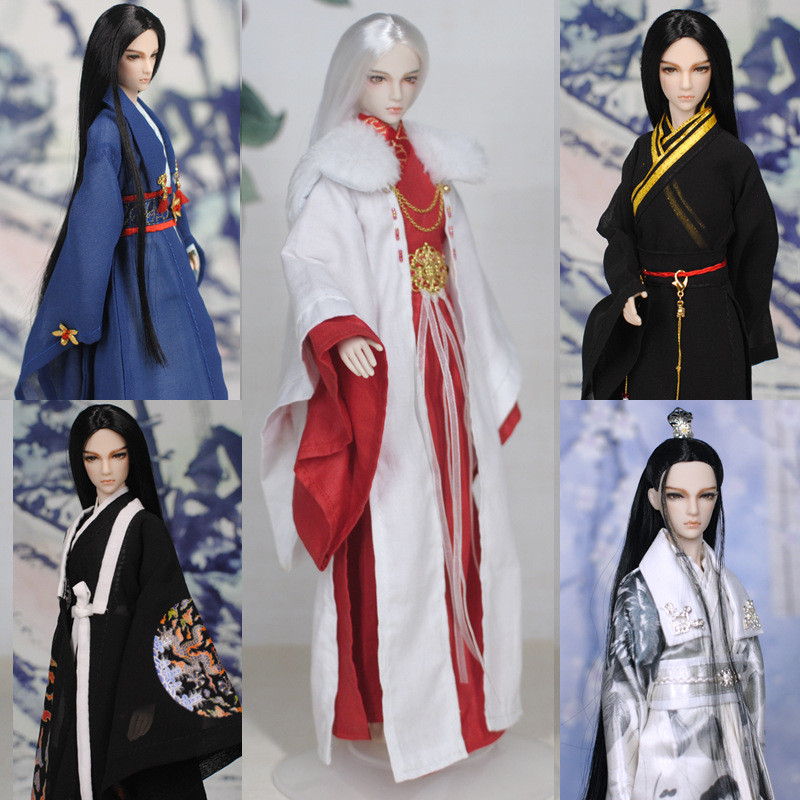 Quality 31cm Male Doll Figures 20 Joints Flexible Body BJD Boy Doll Long Hair Boyfriend DIY Doll Hea