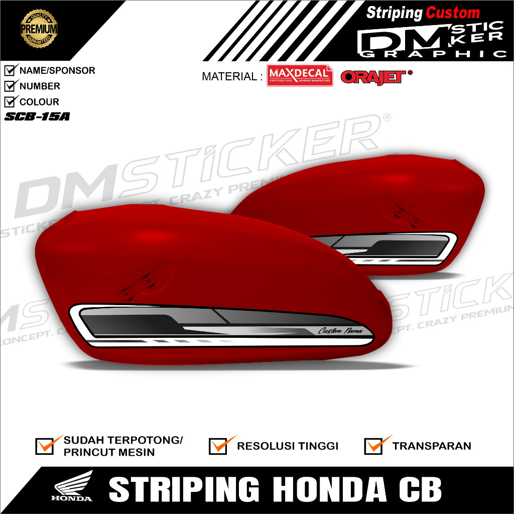 Striping Tangki CB GLATIK Sticker CB GLATIK Murah