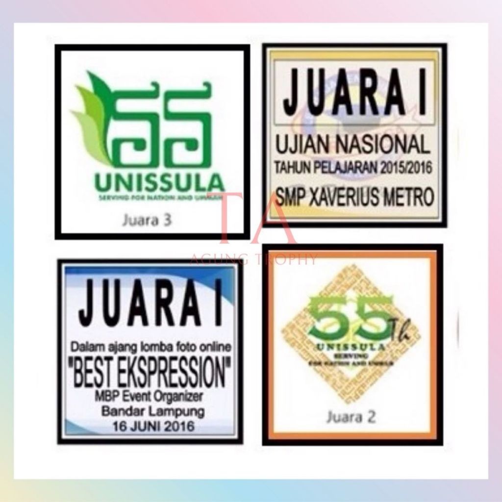 Stiker Piala - Tulisan Piala - Plakat Piala - Jual tulisan piala - Jual stiker piala - Jasa Design P
