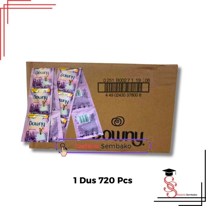 Downy 500 Lavender Pewangi Pakaian 10 ML - 1 Dus 720 Sachet