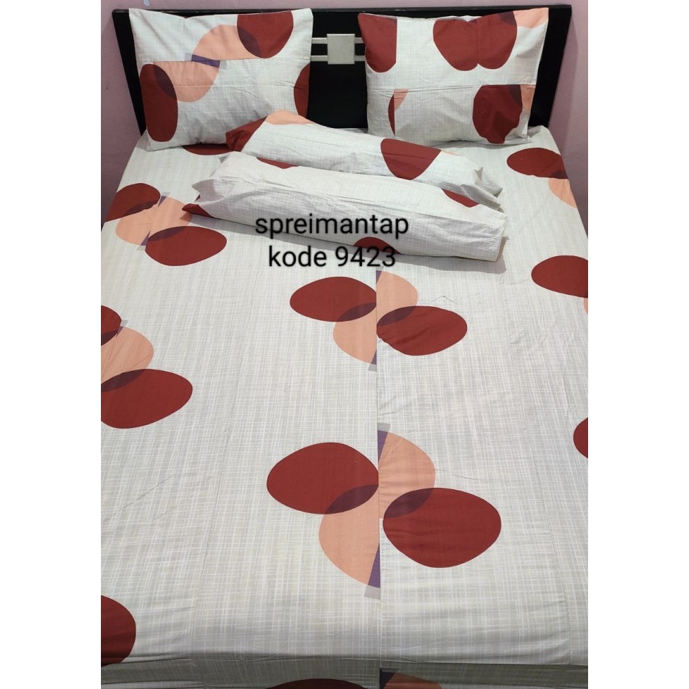 "D.LTA" - READY STOCK sprei perca my love ukuran 140x200 kain kotakan - 9423