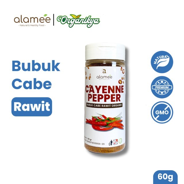 

ALAMEE Bubuk Cabe Rawit Cayenne Pepper Seasoning Powder Tanpa Campuran Bumbu Masakan Dapur 60gr organikya