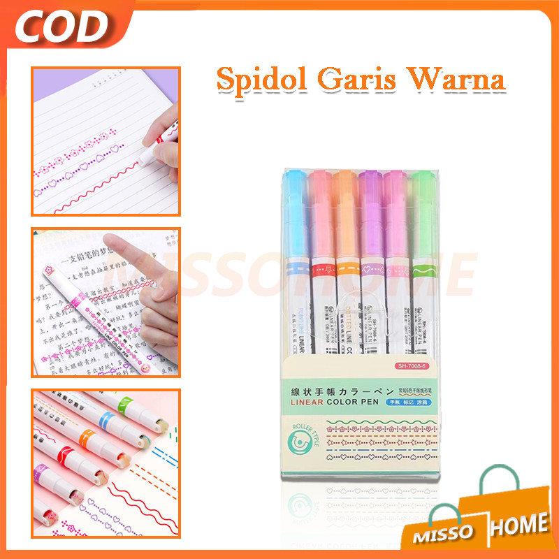 

Spidol Garis Warna / Warna Random Spidol Garis Line Marker / Motif Lucu pulpen roller pen Higlighter Random Spidol Garis / Spidol Untuk Menggaris Buku Tulis Aneka Model Warna