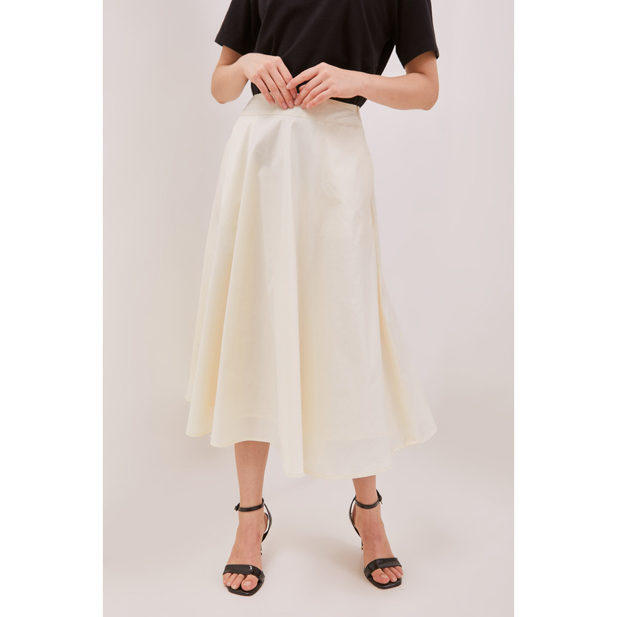 MINIMAL - Kamelie - Rok Midi A line Wanita - Offwhite