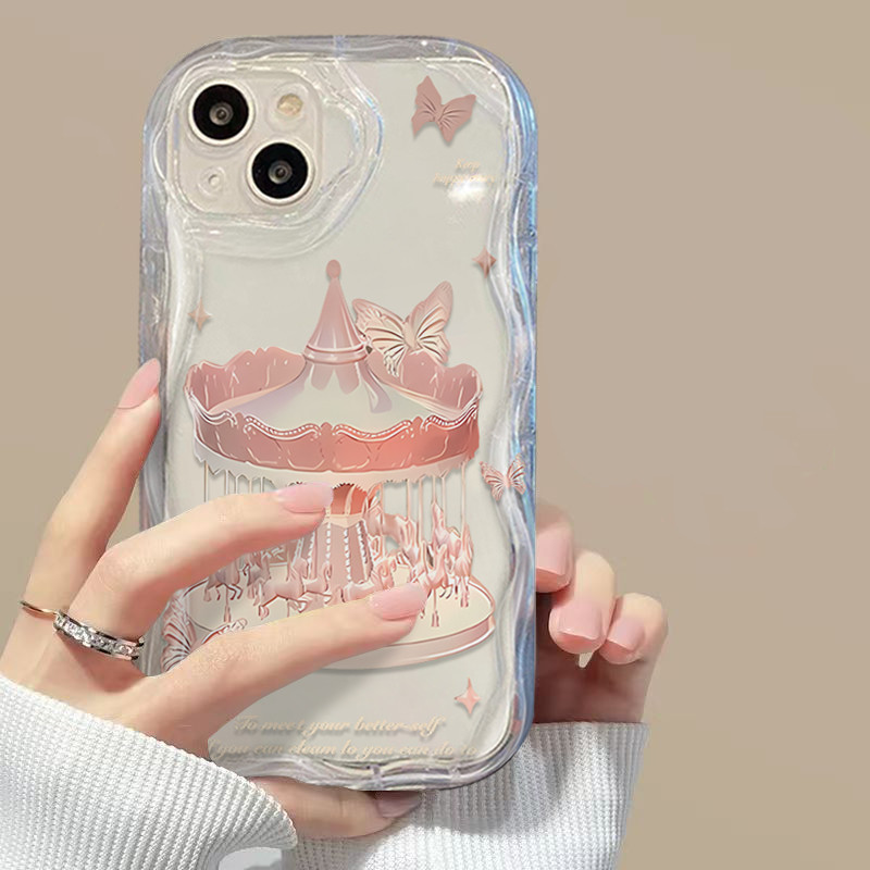 Cute Casing Ponsel Mentega hp iPhone 15 Pro Max iPhone 11 case ip 12 14 Casing iPhone Ponsel carouse