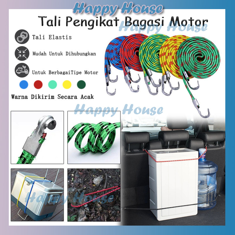 Karet Pengikat Barang Motor Panjang 1 Meter 1.5 Meter Tali Bagasi Motor Tali Karet Pen Karet Pengika