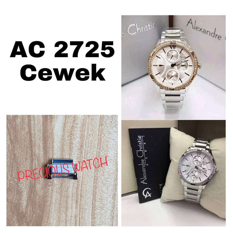 Sambungan Tali Rantai Jam Tangan Alexandre Christie Original AC 2725 Cewek
