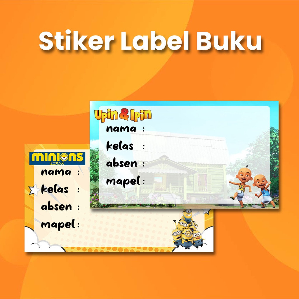 

STIKER LABEL BUKU SEKOLAH MACAM MACAM TEMA