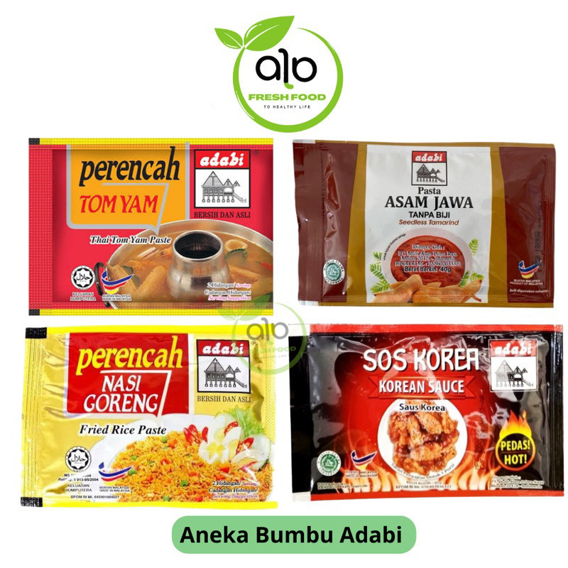 

Adabi bumbu perencah Tom Yum 40 gr / Pasta Asam Jawa / Perencah Nasi Goreng / Sos Korea Saus - BEST Fresh Food