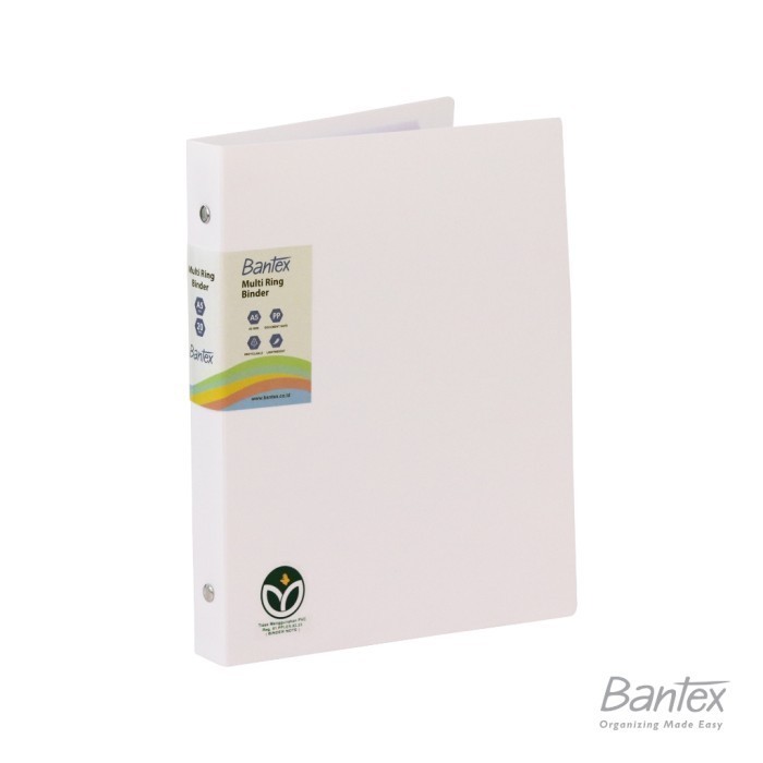 

Bantex New Trendy Multi Ring Binder A5 20 Ring - 3524 - White