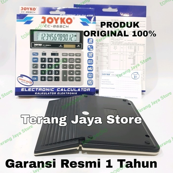 

Kalkulator 12 Digit Joyko CC-868CH Calculator Joyko CC868 Check correc