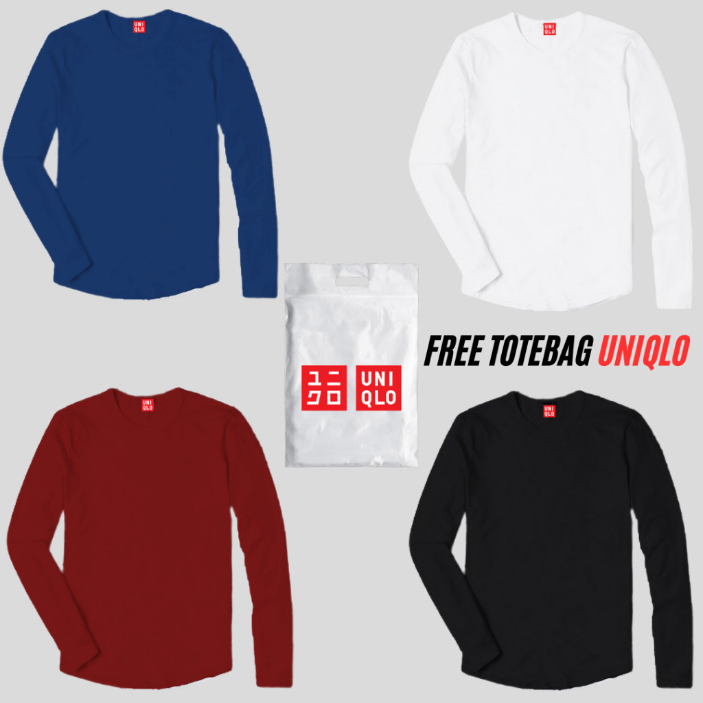 KAOS LENGAN PANJANG UNIQLO / KAOS POLOS / KAOS PRIA / KAOS WANITA / KAOS POLOS LENGAN PANJANG / UNIQ