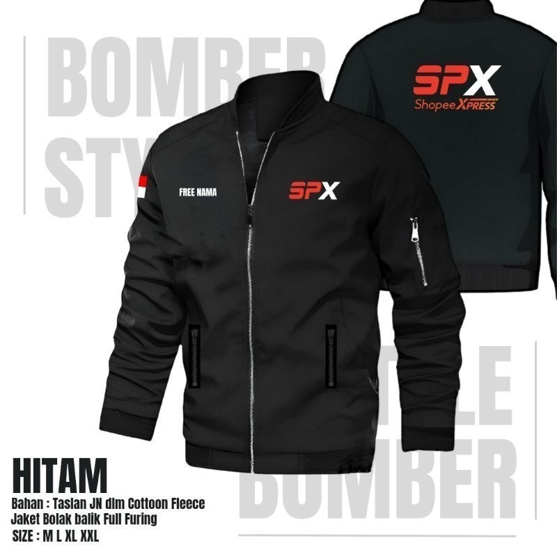 JAKET SPX EXPRESS LOGISTIC BOMBER FREE NAMA EXPEDISI KURIR WATERPROOF TERBARU