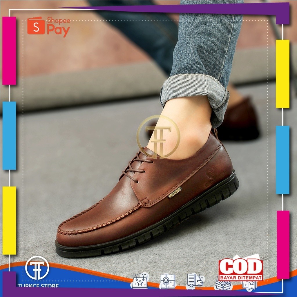 UKURAN SIZE 37 38 39 40 41 42 43 44 45 / TKC x GROOT - Sepatu Pantofel Formal Kulit Sapi Asli Pria O