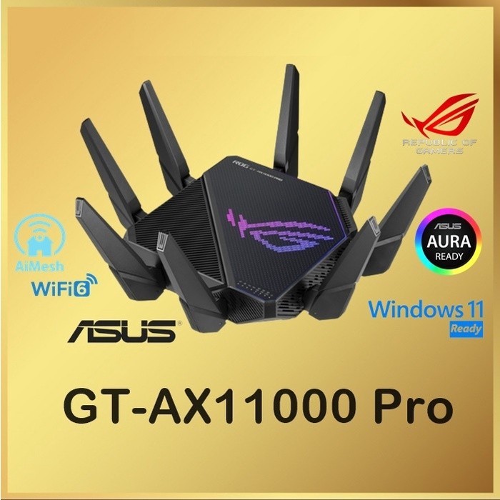 ASUS ROG Rapture GT-AX11000 PRO Tri-Band WiFi 6 gaming router AX11000