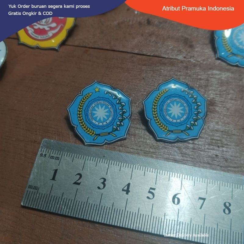 Ready Pin Bros PKk Warna Biru Ukuran 3cm - Pin Aksesoris PKK Termurah Indonesia