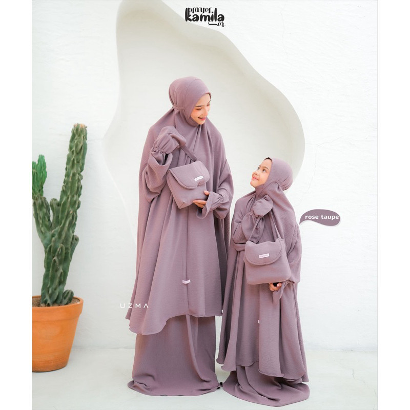 KAMILA PRAYER SET BY UZMA HIJAB  MUKENA COUPLE IBU DAN ANAK