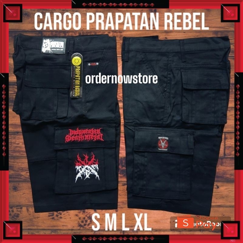 5.5 CARGO SALE // best seller celana pendek cargo kempol pdl metal prapatan rebel bandung original S