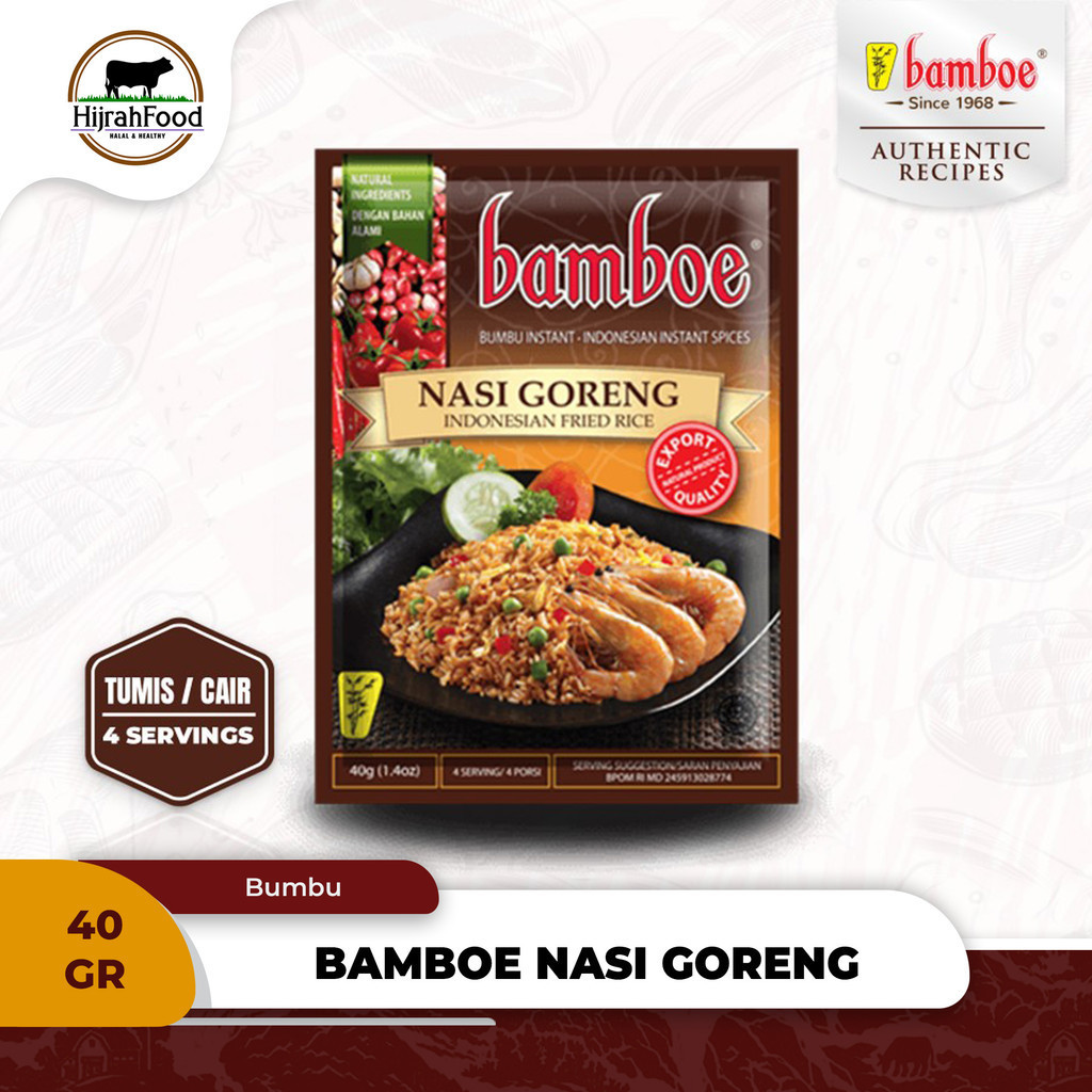 

Bamboe Bumbu Nasi Goreng Indonesian Fried Rice 40 gram Dengan Bahan Alami Praktis