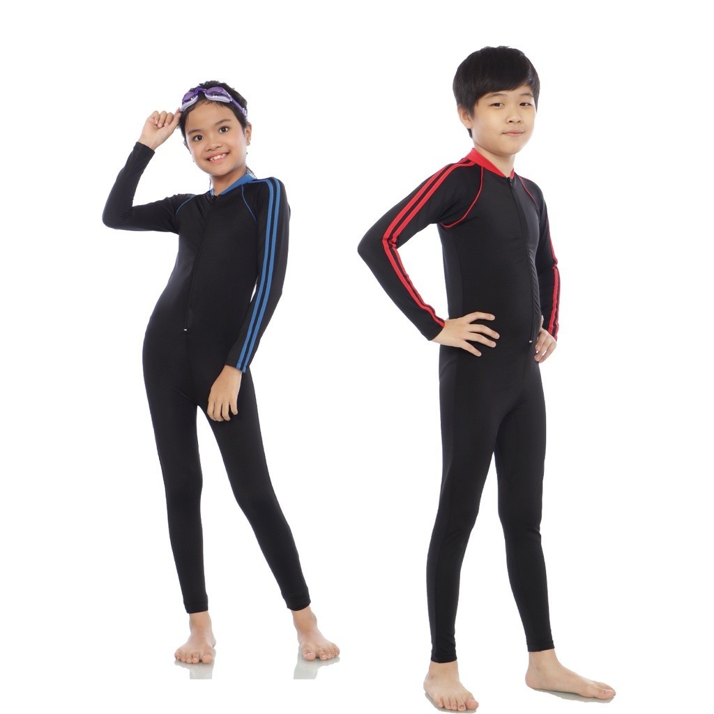baju renang diving selam swimsuit anak tanggung polos SD unisex pria wanita