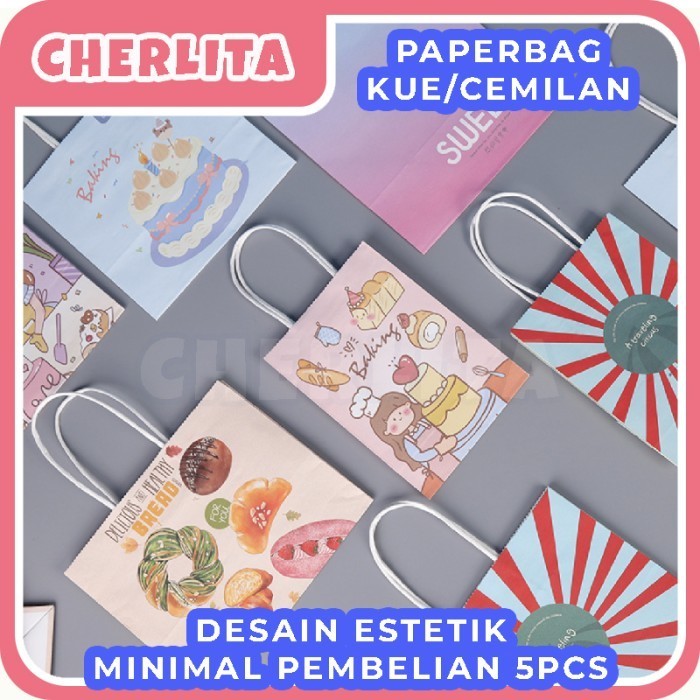 

Paperbag Kue Bakery Ulang Tahun Paper Bag Estetik Goodie Bag Kantong Kertas Go Green