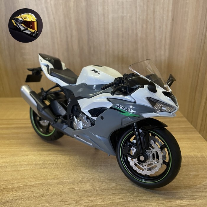 Diecast miniatur motor kawasaki zx6r skala 1/12 - Putih