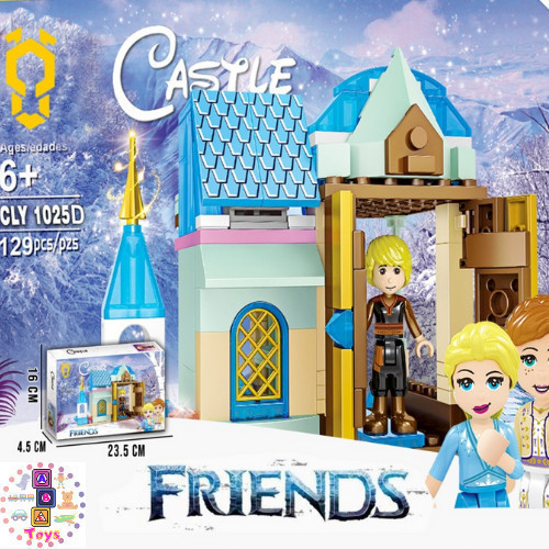 Mainan Anak Perempuan Lego Balok Tumpuk Frozen Snow House CLY1025