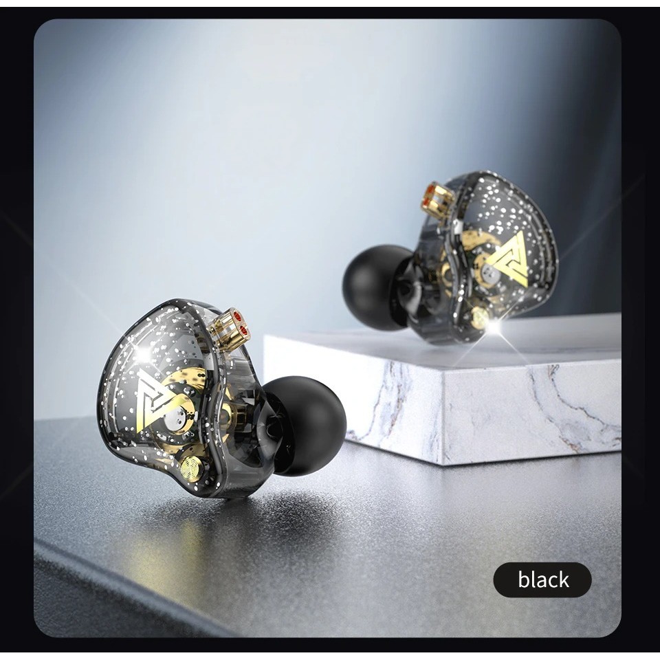 IEM Subwoofer Mega Bass - QKZ HiFi Earphone Bass In-Ear Noise Reduction 11mm Driver with Mic - AK6-P