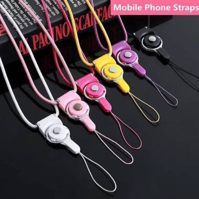 

bluepink Kalung Tali 2in1 Gantungan HP gantung leher Nametag Flashdisk Name Tag Id Card Strap kartu idcard