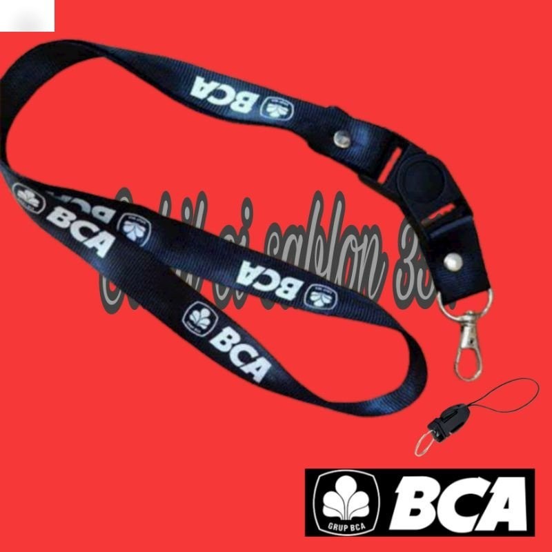 

Tali Lanyard BCA gantungan kunci/gantungan id card /gantungan hp murah COD