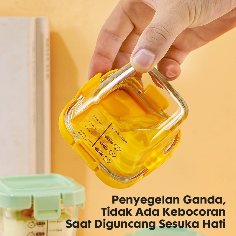 Promo !!! Eatkit Baby Food Container Mpasi Tempat Mpasi Kaca Container Mpasi Tahan Panas Bayi Wadah