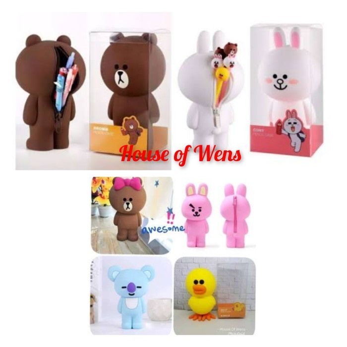 

BEAR PENCIL CASE - TEMPAT PENSIL BEAR - TRMPAT PENSIL KARAKTER - Cokelat