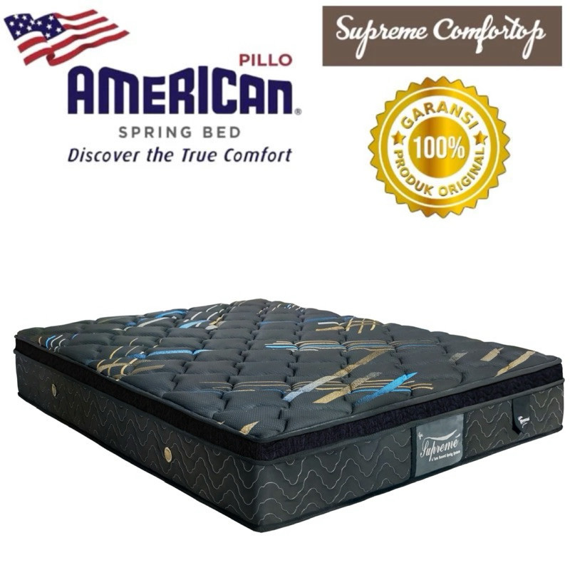 KHUSUS DENPASAR-BALI.Matras springbed Original Merk American Pillo type Supreme Comfortop