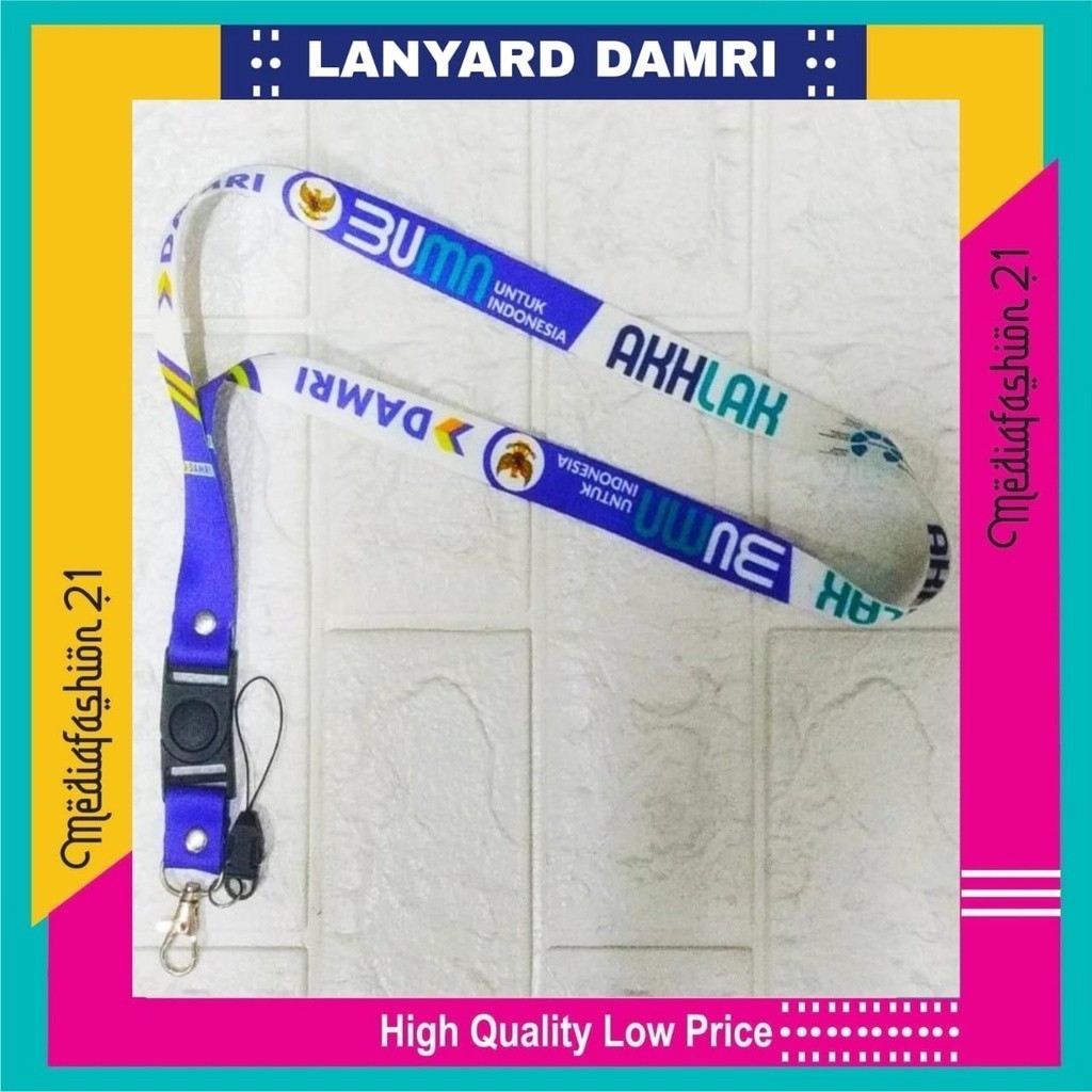 

Lanyard Tali Gantungan ID Card DAMRI BUMN Free Strap Gantungan HP/Flashdisk HANDPHONE