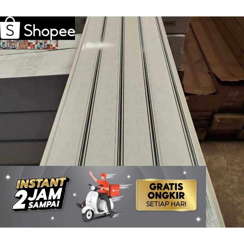 Plafon Pvc Line Silver .