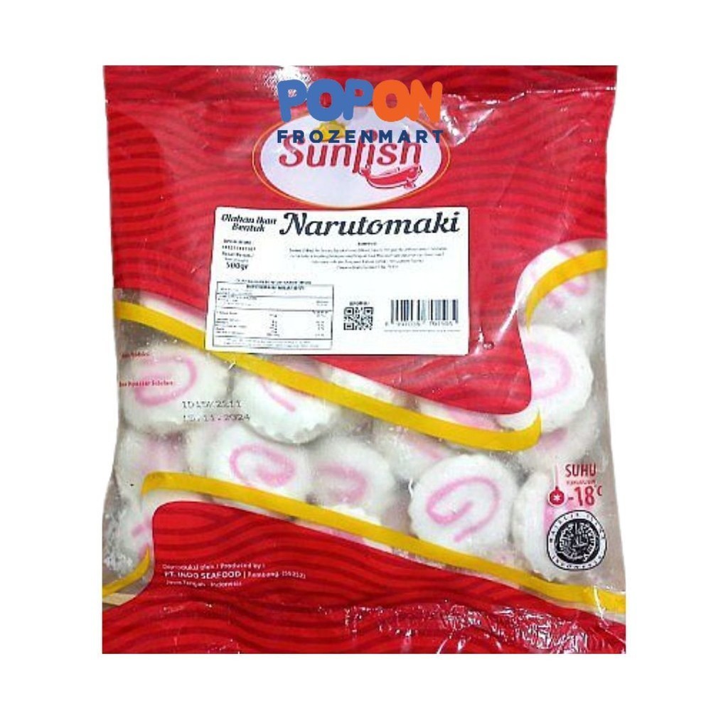 

Sunfish Narutomaki 500 Gram Isi 30-35